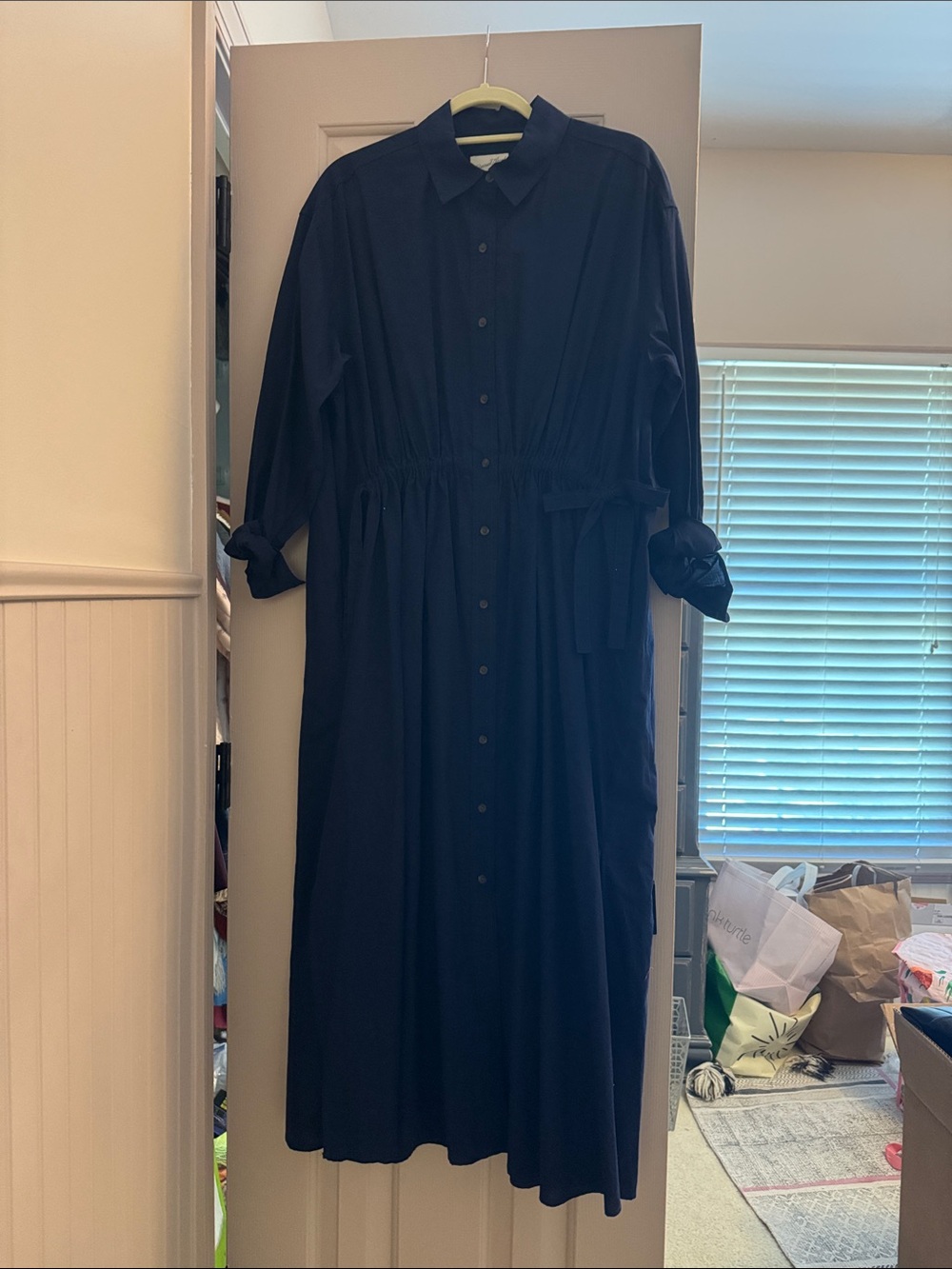 Universal threads NWT Classic Navy Button-Front Shirt Dress M